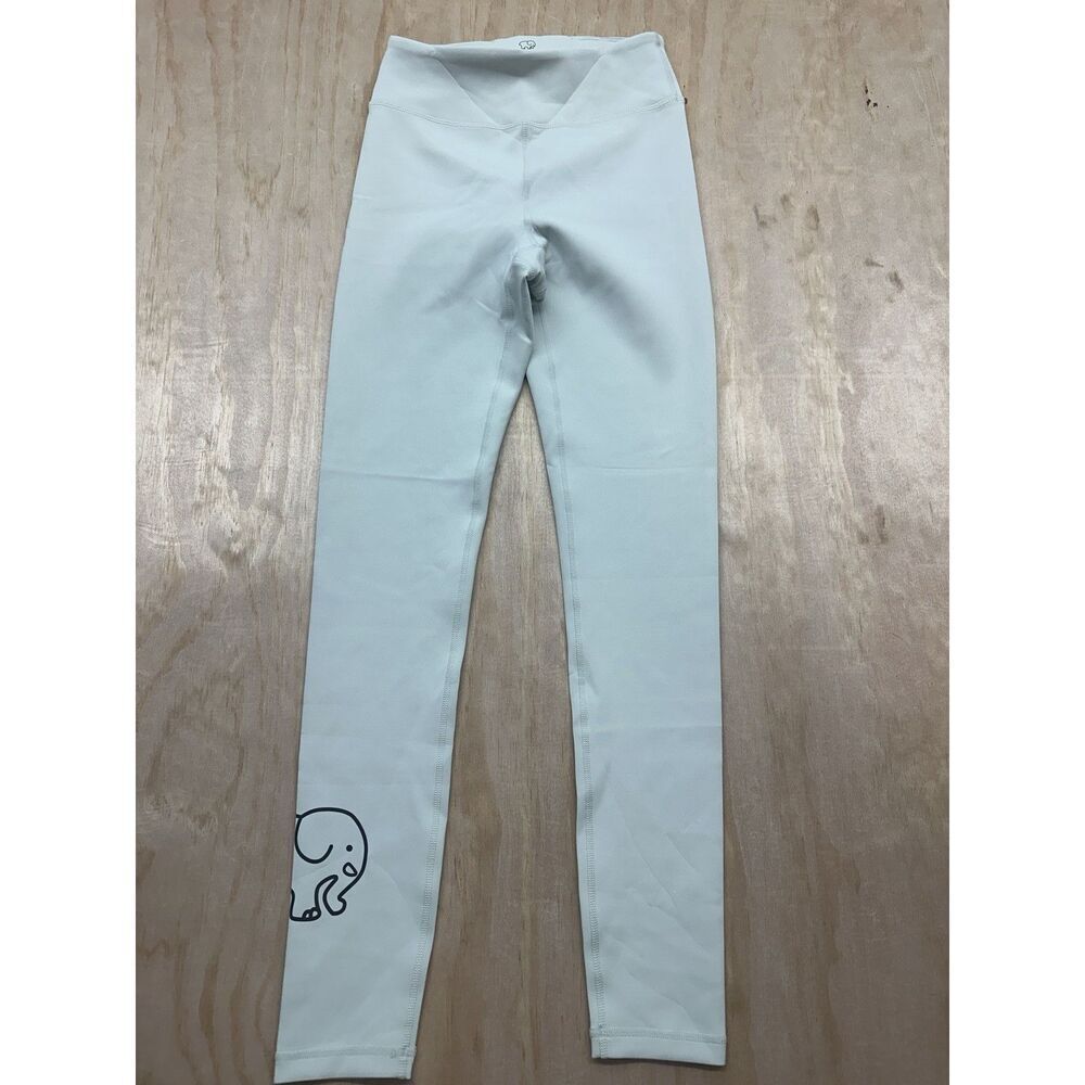 Ella Ivory Leggings Sz Small Light Color Elephant Logo‎